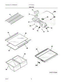 04 - Shelves parts for Frigidaire Refrigerator FFTR18G2QS7B from AppliancePartsPros.com