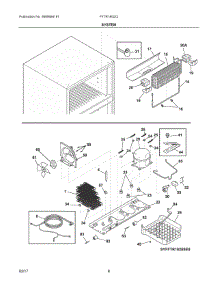 05 - System parts for Frigidaire Refrigerator FFTR18G2QS8B from AppliancePartsPros.com