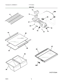 04 - Shelves parts for Frigidaire Refrigerator FFTR18G2QW4A from AppliancePartsPros.com