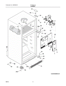 03 - Cabinet parts for Frigidaire Refrigerator FFTR2021QB2 from AppliancePartsPros.com