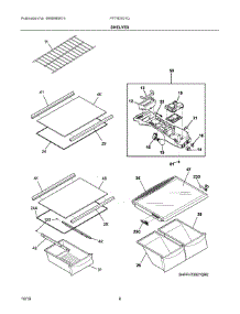 04 - Shelves parts for Frigidaire Refrigerator FFTR2021QB4 from AppliancePartsPros.com