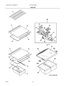 04 - Shelves parts for Frigidaire Refrigerator FFTR2021QB6A from AppliancePartsPros.com