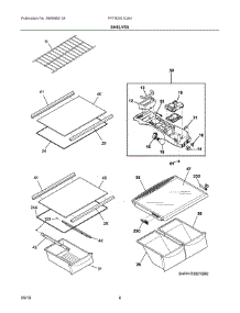 04 - Shelves parts for Frigidaire Refrigerator FFTR2021QS4 from AppliancePartsPros.com