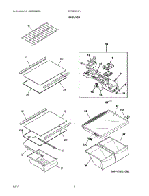 04 - Shelves parts for Frigidaire Refrigerator FFTR2021QS7 from AppliancePartsPros.com