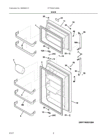 02 - Door parts for Frigidaire Refrigerator FFTR2021QS9A from AppliancePartsPros.com