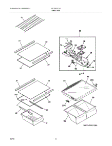 04 - Shelves parts for Frigidaire Refrigerator FFTR2021QW4 from AppliancePartsPros.com