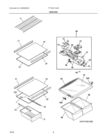 04 - Shelves parts for Frigidaire Refrigerator FFTR2021QW5 from AppliancePartsPros.com