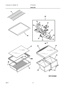 04 - Shelves parts for Frigidaire Refrigerator FFTR2028SP3A from AppliancePartsPros.com