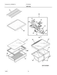 04 - Shelves parts for Frigidaire Refrigerator FFTR2028SS1 from AppliancePartsPros.com