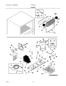 05 - System parts for Frigidaire Refrigerator FFTR20D2QB0 from AppliancePartsPros.com