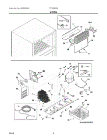 05 - System parts for Frigidaire Refrigerator FFTR20D2QB1 from AppliancePartsPros.com