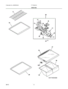 04 - Shelves parts for Frigidaire Refrigerator FFTR20D2QW1 from AppliancePartsPros.com