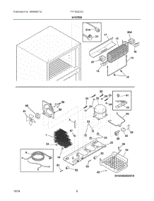 05 - System parts for Frigidaire Refrigerator FFTR20D2QW2 from AppliancePartsPros.com