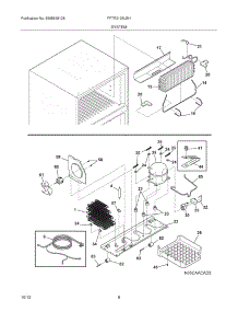 09 - System parts for Frigidaire Refrigerator FFTR2126LBH from AppliancePartsPros.com