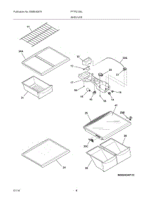 07 - Shelves parts for Frigidaire Refrigerator FFTR2126LWF from AppliancePartsPros.com