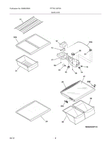 07 - Shelves parts for Frigidaire Refrigerator FFTR2126PSA from AppliancePartsPros.com