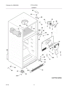 05 - Cabinet parts for Frigidaire Refrigerator FFTR2126PSB from AppliancePartsPros.com