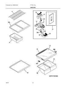 04 - Shelves parts for Frigidaire Refrigerator FFTR2131QE0 from AppliancePartsPros.com