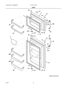 02 - Door parts for Frigidaire Refrigerator FFTR2131QP2 from AppliancePartsPros.com