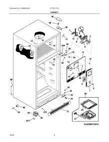 03 - Cabinet parts for Frigidaire Refrigerator FFTR2131QS0 from AppliancePartsPros.com