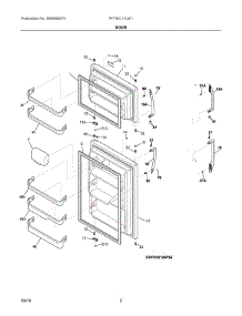 02 - Door parts for Frigidaire Refrigerator FFTR2131QS1 from AppliancePartsPros.com