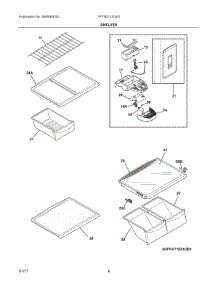 04 - Shelves parts for Frigidaire Refrigerator FFTR2131QS3 from AppliancePartsPros.com