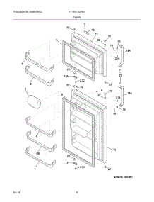 03 - Doors parts for Frigidaire Refrigerator FFTR21D2PB0 from AppliancePartsPros.com