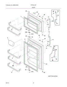 03 - Doors parts for Frigidaire Refrigerator FFTR21D2PS6 from AppliancePartsPros.com