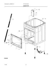 02 - Cabinet / Top parts for Frigidaire Washer FFTW1001PW0 from AppliancePartsPros.com