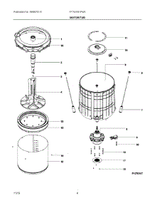 03 - Motor / Tub parts for Frigidaire Washer FFTW1001PW0 from AppliancePartsPros.com