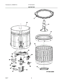 04 - Motor / Tub parts for Frigidaire Laundry Center FFTW4120SW from AppliancePartsPros.com