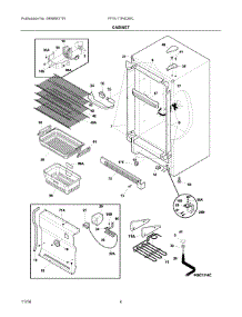 03 - Cabinet parts for Frigidaire Freezer FFVU17F4QWC from AppliancePartsPros.com