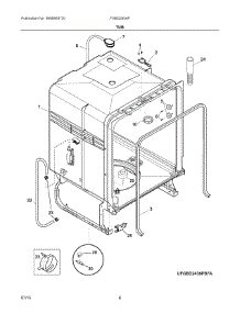 04 - Tub parts for Frigidaire Dishwasher FGBD2434PB5A from AppliancePartsPros.com
