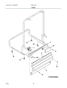 06 - Frame parts for Frigidaire Dishwasher FGBD2434PF4A from AppliancePartsPros.com