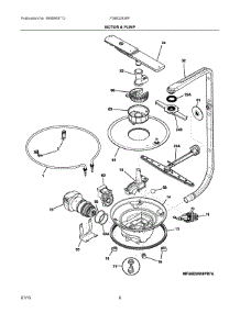 05 - Motor & Pump parts for Frigidaire Dishwasher FGBD2438PF7A from AppliancePartsPros.com