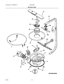 05 - Motor & Pump parts for Frigidaire Dishwasher FGBD2438PW5A from AppliancePartsPros.com