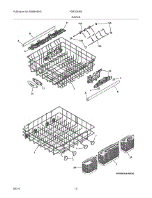 13 - Racks parts for Frigidaire Dishwasher FGBD2445NB4A from AppliancePartsPros.com