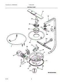 05 - Motor & Pump parts for Frigidaire Dishwasher FGBD2445NB6A from AppliancePartsPros.com