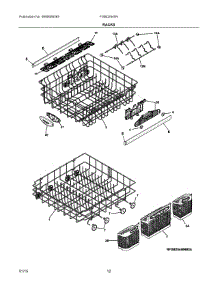 07 - Racks parts for Frigidaire Dishwasher FGBD2445NB6A from AppliancePartsPros.com