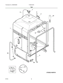 04 - Tub parts for Frigidaire Dishwasher FGBD2445NQ8A from AppliancePartsPros.com