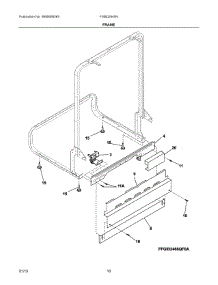 06 - Frame parts for Frigidaire Dishwasher FGBD2445NW6A from AppliancePartsPros.com
