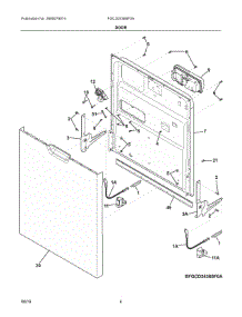 03 - Door parts for Frigidaire Dishwasher FGCD2436SF0A from AppliancePartsPros.com