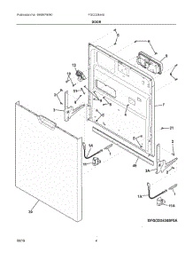 03 - Door parts for Frigidaire Dishwasher FGCD2444SA0A from AppliancePartsPros.com