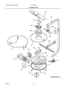 05 - Motor & Pump parts for Frigidaire Dishwasher FGCD2444SW0A from AppliancePartsPros.com