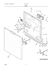 03 - Door parts for Frigidaire Dishwasher FGCD2444SW1A from AppliancePartsPros.com