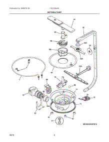 05 - Motor & Pump parts for Frigidaire Dishwasher FGCD2444SW1A from AppliancePartsPros.com