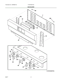 02 - Backguard parts for Frigidaire Range FGDF4085TSA from AppliancePartsPros.com