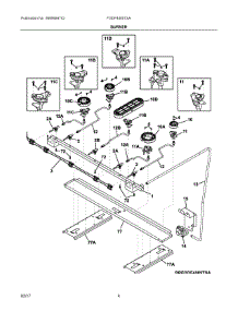 03 - Burner parts for Frigidaire Range FGDF4085TSA from AppliancePartsPros.com