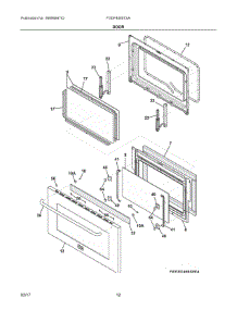 06 - Door parts for Frigidaire Range FGDF4085TSA from AppliancePartsPros.com
