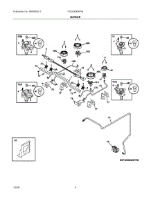 03 - Burner parts for Frigidaire Range FGDS3065PFM from AppliancePartsPros.com